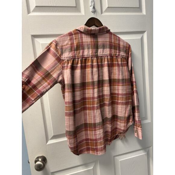 American Eagle Distressed Flannel Shirt Women Size S - Picture 4 of 5